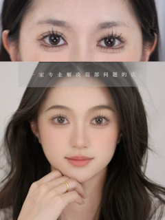 微针植眉作品示例 - 自然效果